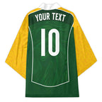 Custom Australia Football Kimono Aboriginal Pattern Sporty Style-Green Color - Aussie Hoodie