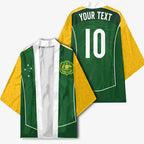 Custom Australia Football Kimono Aboriginal Pattern Sporty Style-Green Color - Aussie Hoodie