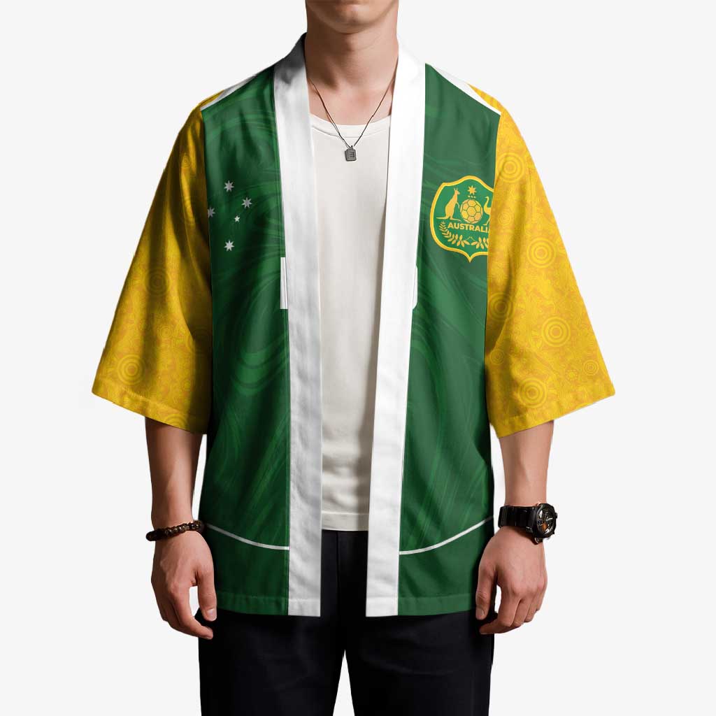 Custom Australia Football Kimono Aboriginal Pattern Sporty Style-Green Color - Aussie Hoodie
