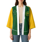 Custom Australia Football Kimono Aboriginal Pattern Sporty Style-Green Color - Aussie Hoodie