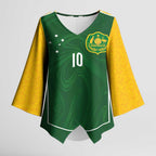 Custom Australia Football Kimono Sleeve Blouse Aboriginal Pattern Sporty Style-Green Color - Aussie Hoodie