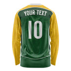 Custom Australia Football Long Sleeve Shirt Aboriginal Pattern Sporty Style-Green Color - Aussie Hoodie