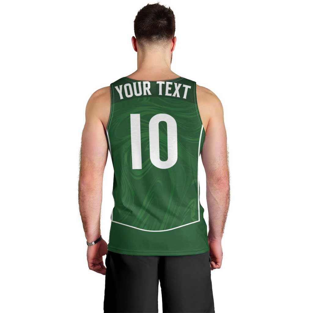 Custom Australia Football Men Tank Top Aboriginal Pattern Sporty Style-Green Color - Aussie Hoodie
