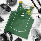 Custom Australia Football Men Tank Top Aboriginal Pattern Sporty Style-Green Color - Aussie Hoodie