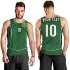 Custom Australia Football Men Tank Top Aboriginal Pattern Sporty Style-Green Color - Aussie Hoodie