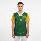 Custom Australia Football Scrub Top Aboriginal Pattern Sporty Style-Green Color - Aussie Hoodie