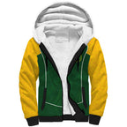 Custom Australia Football Sherpa Hoodie Aboriginal Pattern Sporty Style-Green Color - Aussie Hoodie