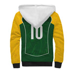 Custom Australia Football Sherpa Hoodie Aboriginal Pattern Sporty Style-Green Color - Aussie Hoodie