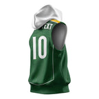Custom Australia Football Sleeveless Hoodie Aboriginal Pattern Sporty Style-Green Color - Aussie Hoodie