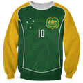 Custom Australia Football Sweatshirt Aboriginal Pattern Sporty Style-Green Color - Aussie Hoodie