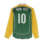 Custom Australia Football Women Casual Shirt Aboriginal Pattern Sporty Style-Green Color - Aussie Hoodie
