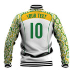 Custom Australia Football Baseball Jacket Aboriginal Pattern Sporty Style-White Color - Aussie Hoodie