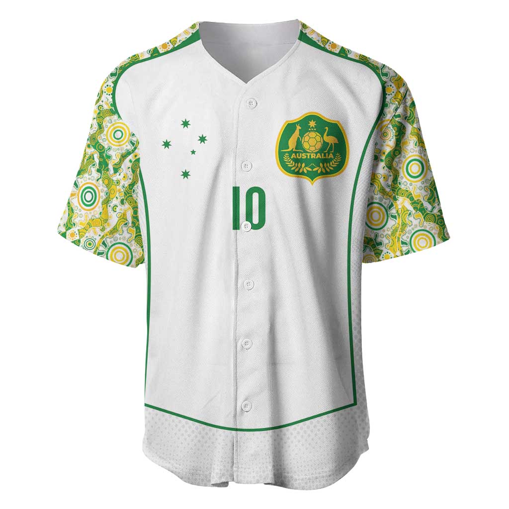 Custom Australia Football Baseball Jersey Aboriginal Pattern Sporty Style-White Color - Aussie Hoodie