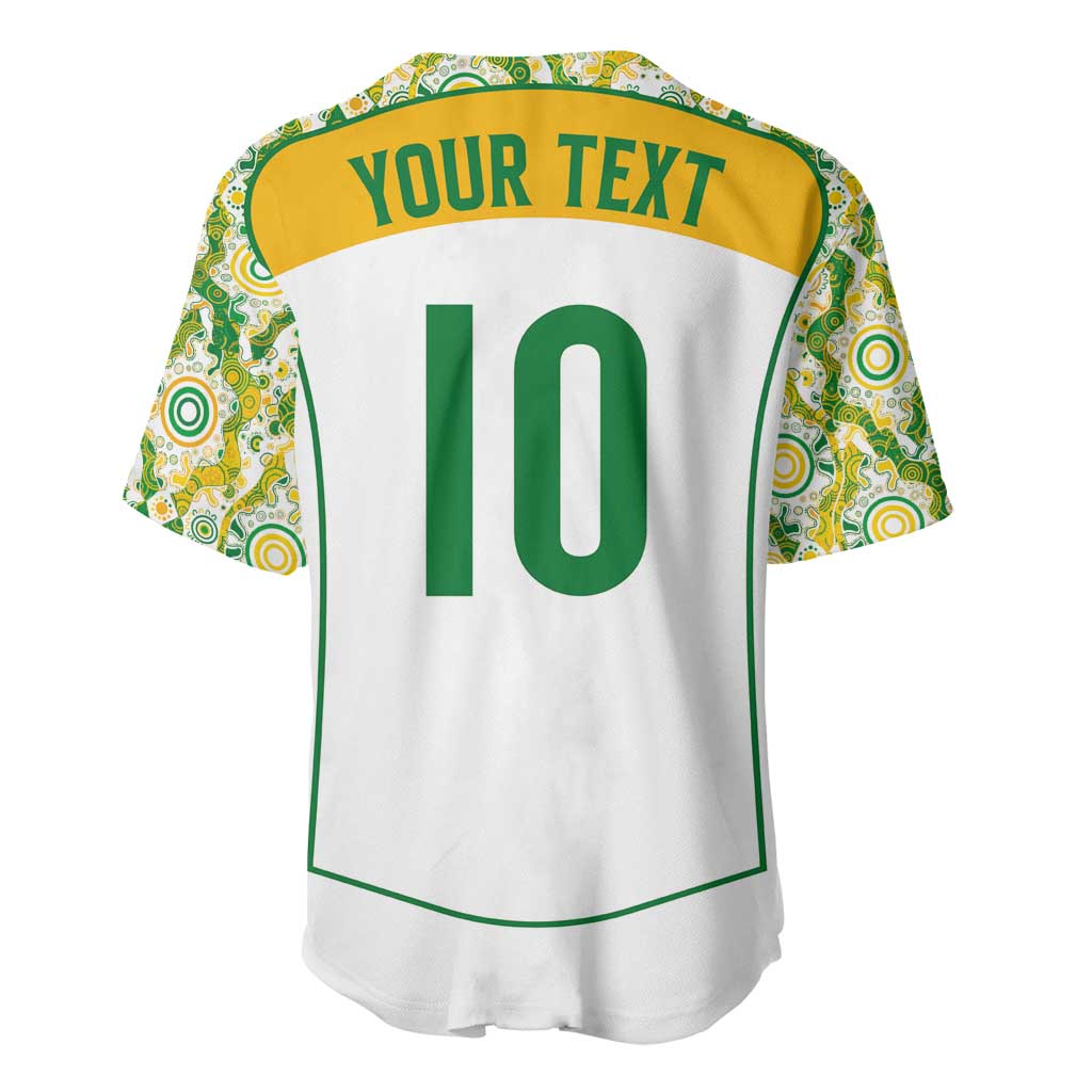 Custom Australia Football Baseball Jersey Aboriginal Pattern Sporty Style-White Color - Aussie Hoodie