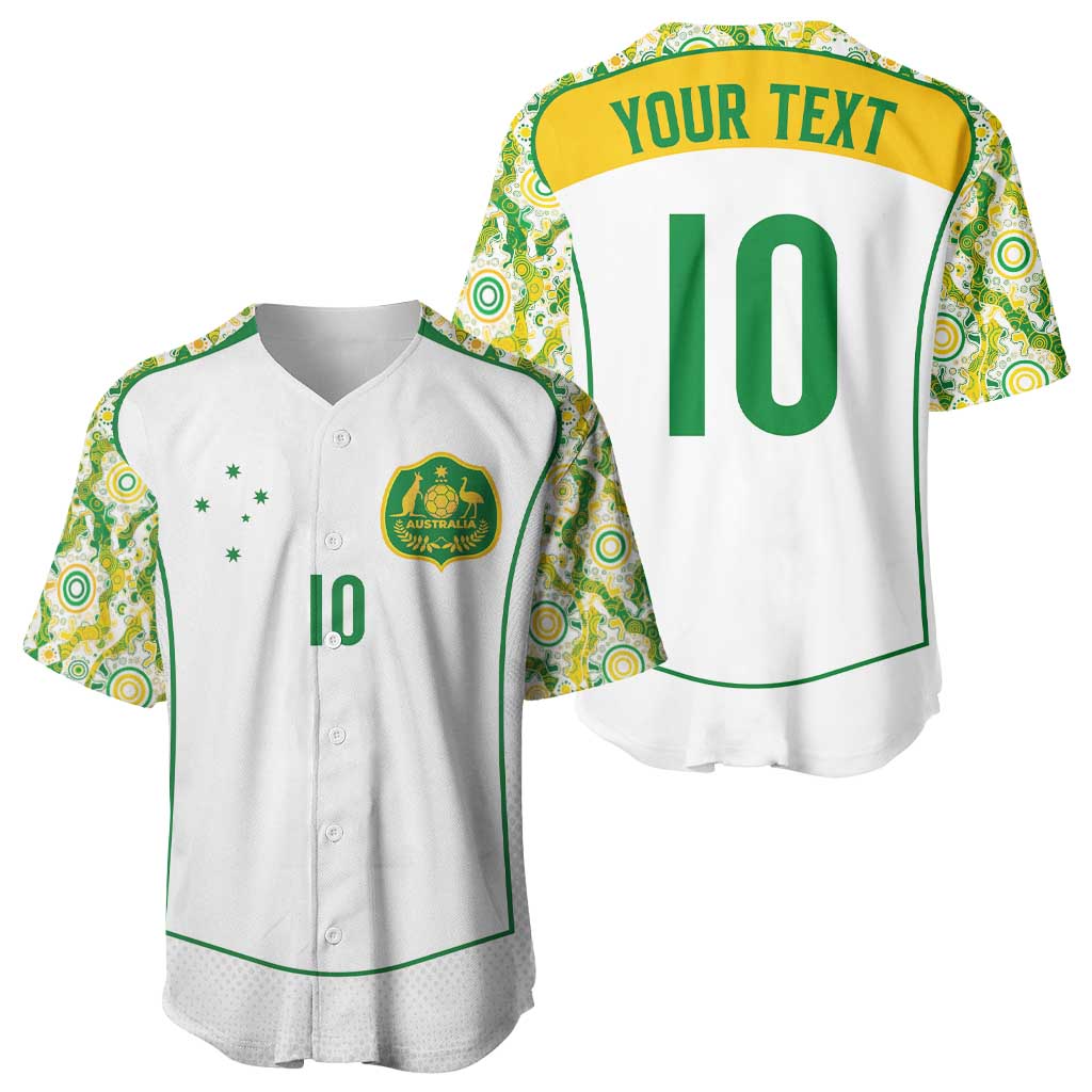 Custom Australia Football Baseball Jersey Aboriginal Pattern Sporty Style-White Color - Aussie Hoodie