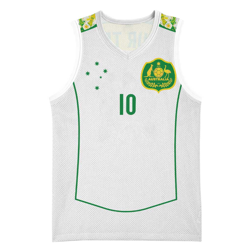 Custom Australia Football Basketball Jersey Aboriginal Pattern Sporty Style-White Color - Aussie Hoodie
