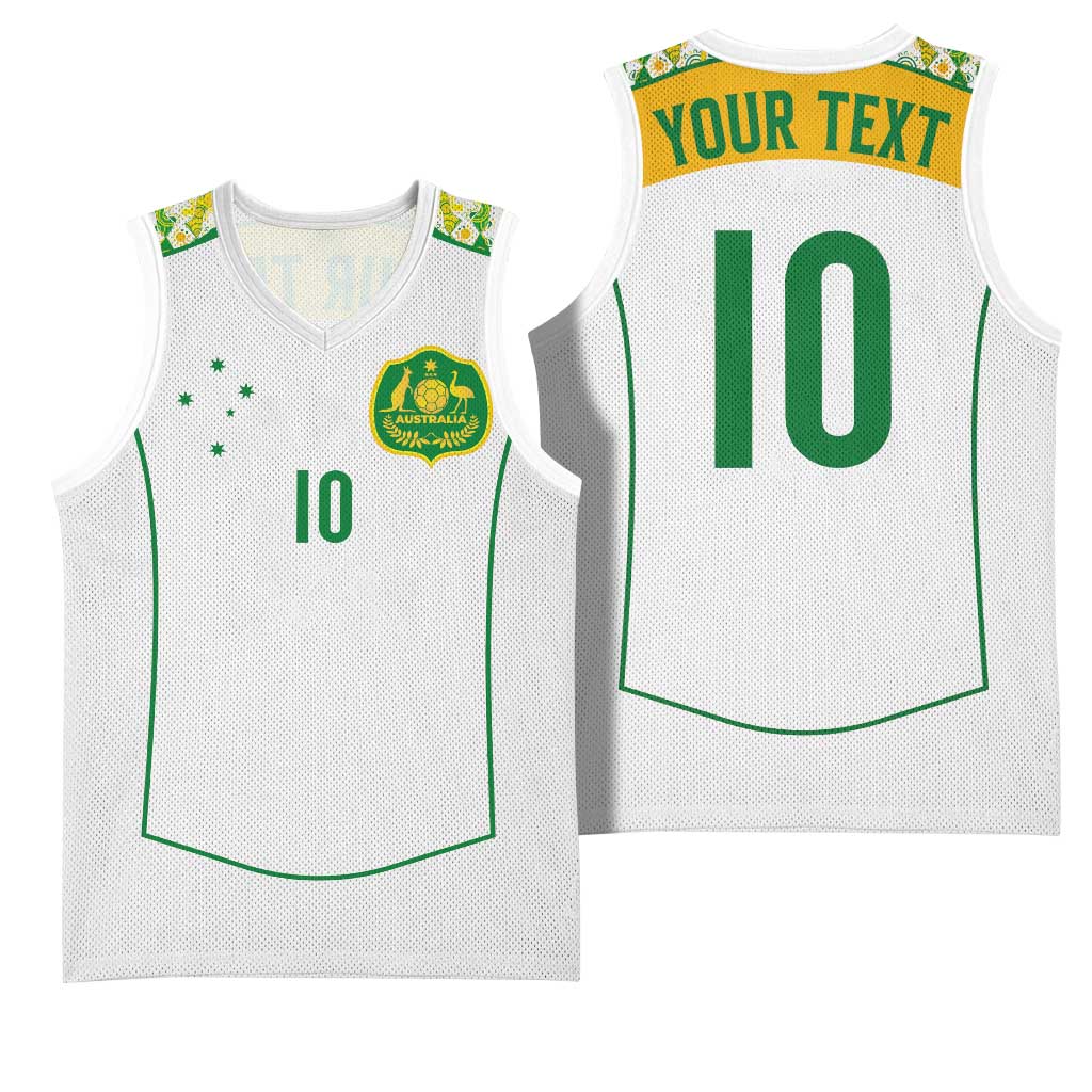 Custom Australia Football Basketball Jersey Aboriginal Pattern Sporty Style-White Color - Aussie Hoodie