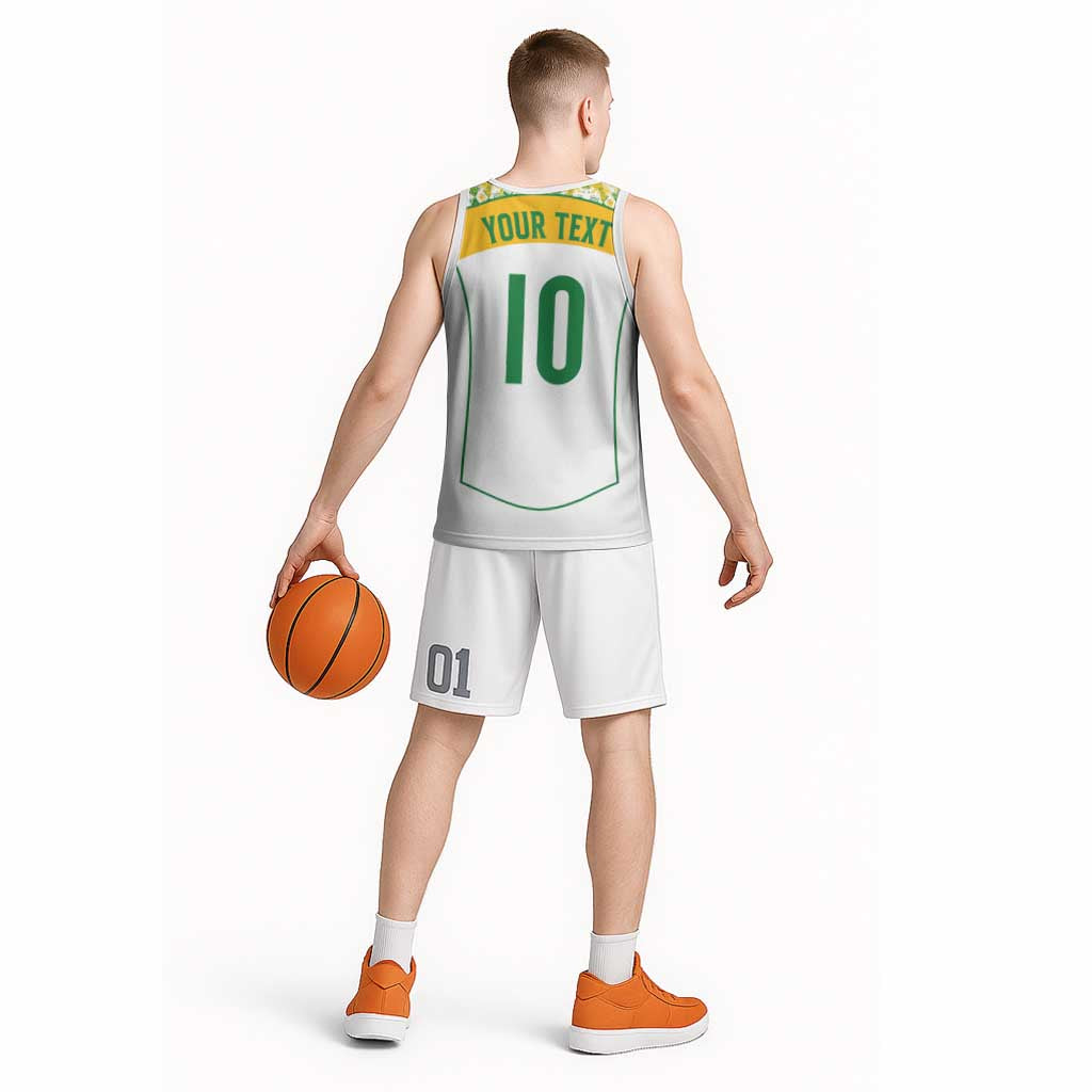 Custom Australia Football Basketball Jersey Aboriginal Pattern Sporty Style-White Color - Aussie Hoodie
