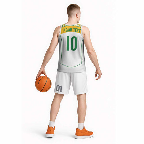 Custom Australia Football Basketball Jersey Aboriginal Pattern Sporty Style-White Color - Aussie Hoodie