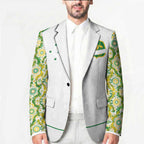 Custom Australia Football Blazer Aboriginal Pattern Sporty Style-White Color - Aussie Hoodie