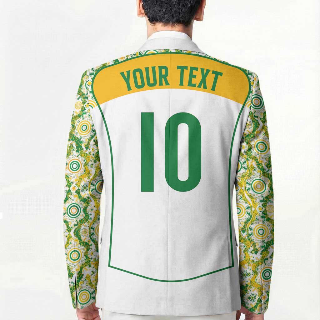Custom Australia Football Blazer Aboriginal Pattern Sporty Style-White Color - Aussie Hoodie