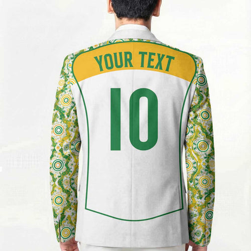 Custom Australia Football Blazer Aboriginal Pattern Sporty Style-White Color - Aussie Hoodie