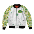 Custom Australia Football Bomber Jacket Aboriginal Pattern Sporty Style-White Color - Aussie Hoodie