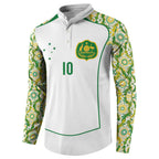 Custom Australia Football Button Sweatshirt Aboriginal Pattern Sporty Style-White Color - Aussie Hoodie