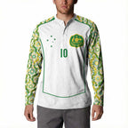 Custom Australia Football Button Sweatshirt Aboriginal Pattern Sporty Style-White Color - Aussie Hoodie