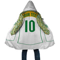 Custom Australia Football Cloak Aboriginal Pattern Sporty Style-White Color - Aussie Hoodie