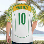 Custom Australia Football Hawaiian Shirt Aboriginal Pattern Sporty Style-White Color - Aussie Hoodie