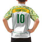 Custom Australia Football Hawaiian Shirt Aboriginal Pattern Sporty Style-White Color - Aussie Hoodie