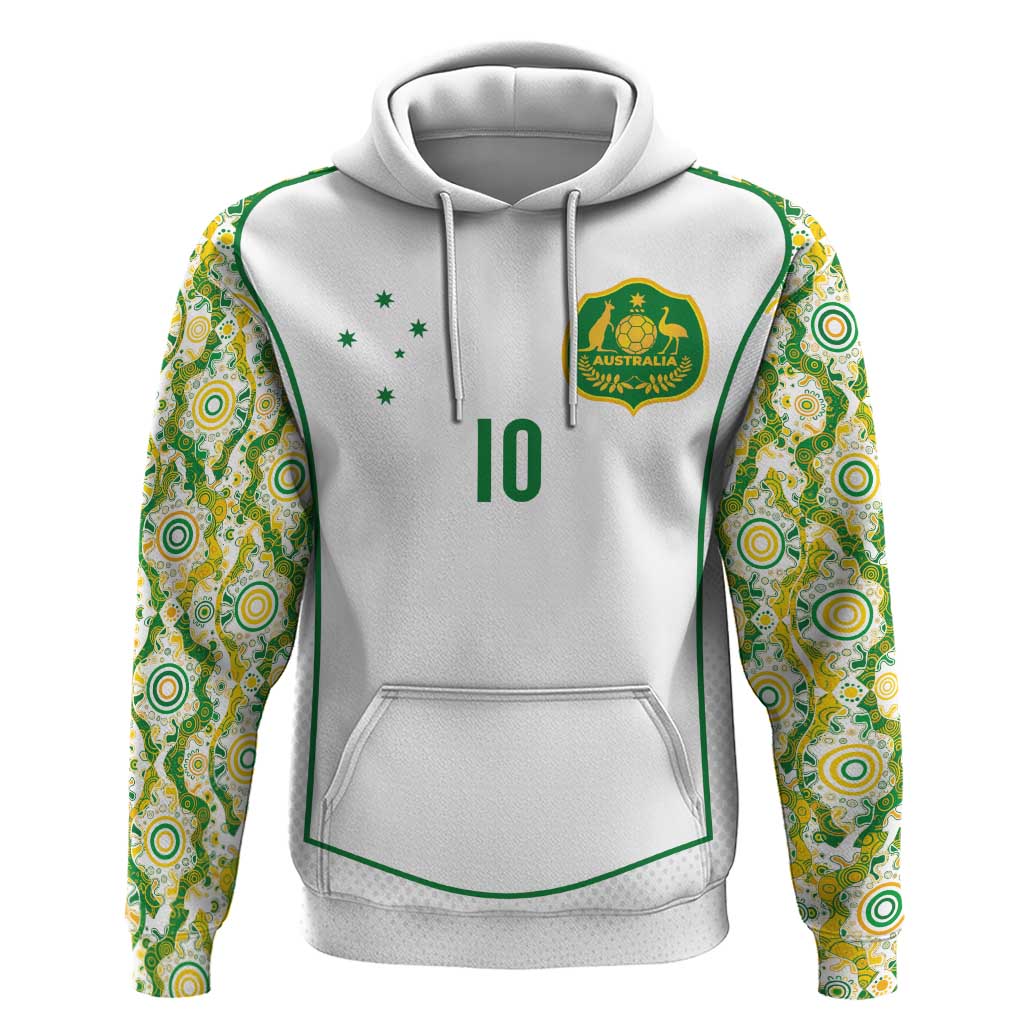 Custom Australia Football Hoodie Aboriginal Pattern Sporty Style-White Color - Aussie Hoodie