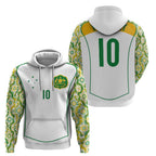 Custom Australia Football Hoodie Aboriginal Pattern Sporty Style-White Color - Aussie Hoodie