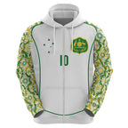 Custom Australia Football Hoodie Aboriginal Pattern Sporty Style-White Color - Aussie Hoodie