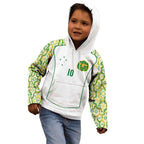 Custom Australia Football Kid Hoodie Aboriginal Pattern Sporty Style-White Color - Aussie Hoodie