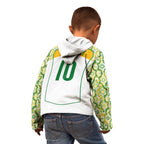 Custom Australia Football Kid Hoodie Aboriginal Pattern Sporty Style-White Color - Aussie Hoodie