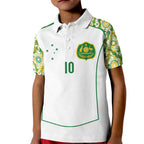Custom Australia Football Kid Polo Shirt Aboriginal Pattern Sporty Style-White Color - Aussie Hoodie
