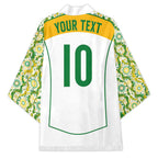 Custom Australia Football Kimono Aboriginal Pattern Sporty Style-White Color - Aussie Hoodie