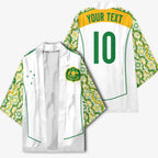 Custom Australia Football Kimono Aboriginal Pattern Sporty Style-White Color - Aussie Hoodie