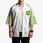 Custom Australia Football Kimono Aboriginal Pattern Sporty Style-White Color - Aussie Hoodie