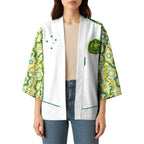 Custom Australia Football Kimono Aboriginal Pattern Sporty Style-White Color - Aussie Hoodie