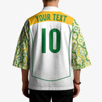 Custom Australia Football Kimono Aboriginal Pattern Sporty Style-White Color - Aussie Hoodie