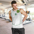 Custom Australia Football Men Tank Top Aboriginal Pattern Sporty Style-White Color - Aussie Hoodie