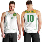Custom Australia Football Men Tank Top Aboriginal Pattern Sporty Style-White Color - Aussie Hoodie