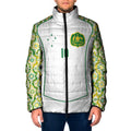 Custom Australia Football Padded Jacket Aboriginal Pattern Sporty Style-White Color - Aussie Hoodie