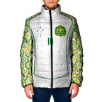 Custom Australia Football Padded Jacket Aboriginal Pattern Sporty Style-White Color - Aussie Hoodie