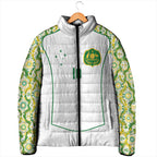 Custom Australia Football Padded Jacket Aboriginal Pattern Sporty Style-White Color - Aussie Hoodie