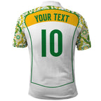 Custom Australia Football Polo Shirt Aboriginal Pattern Sporty Style-White Color - Aussie Hoodie
