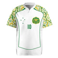 Custom Australia Football Rugby Jersey Aboriginal Pattern Sporty Style-White Color - Aussie Hoodie